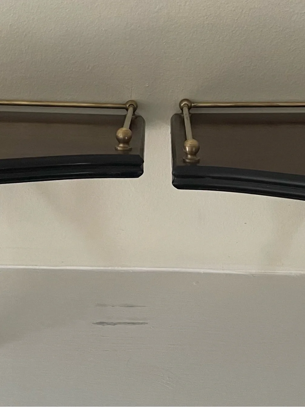 Vintage Upscale Mahogany & Brass Wall Sconces